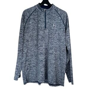 Under Armour Men's Pullover Size L HeatGear Long Sleeve Heather Blue Lightweight